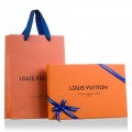 Шаль Louis Vuitton "So Shine Monogram" синяя с цветным люрексом