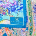 Шёлковый платок Slava Zaitsev Luxury "Калейдоскоп - Тюльпаны"