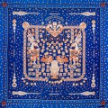 Шёлковый шейный платок Laura Palanti "Сокровищница" синий