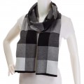 Шерстяной шарф / шарф под пальто Laura Palanti "Бристоль" серый, черный