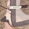 Женский палантин Damaso "Листья" розовый/беж/серый