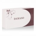Женский палантин Damaso "Листья" молочный/фуксия
