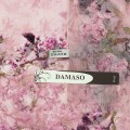 Шерстяной палантин Damaso "Сакура и бабочки" розовый