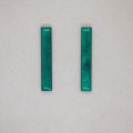 Серьги Laura Palanti "Long Rectangle" зеленые