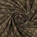 Шаль Louis Vuitton "Monogram Black & Beige Denim" чёрная с бежевым