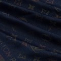 Шаль Louis Vuitton "So Shine Monogram" синяя с цветным люрексом