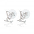 Серьги Louis Vuitton "Pyramidal LV Diamonds" white gold