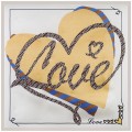 Шёлковый шейный платок Laura Palanti "Любовь" золотой