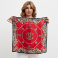 Шелковый платок Laura Palanti "Императрица" алый, 53х53 см