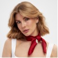 Шелковый платок Laura Palanti "Легкость" красный, 53х53 см