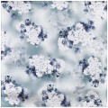 Шёлковый шейный платок Laura Palanti "Хризантемы" серый