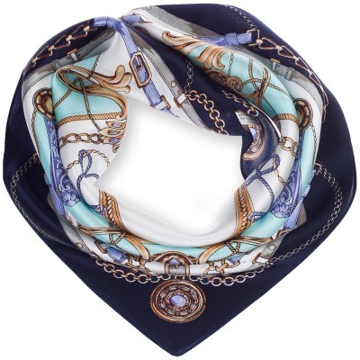 Шёлковый шейный платок Laura Palanti "Флорентина" синий/голубой