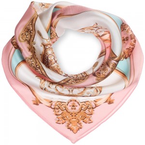 Шёлковый шейный платок Laura Palanti "Флоренза" пепельно-розовый