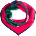 Шёлковый шейный платок Laura Palanti "Эпатаж" красный/зеленый