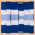 Шёлковый шейный платок Laura Palanti "Иллюзия" синий