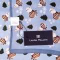 Шёлковый платок Laura Palanti "Рождественский" голубой