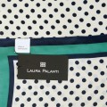 Шёлковый платок Laura Palanti "Пин-ап" изумрудный, молочный