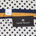 Шёлковый платок Laura Palanti "Пин-ап" горчичный, молочный