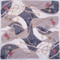 Шёлковый платок Laura Palanti "Изящный" серый, синий