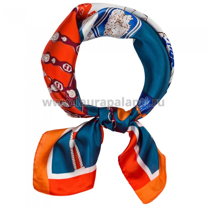 Шейный платок Laura Palanti "Робинзон" синий, оранжевый
