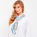 Шейный платок Laura Palanti  "Царская карета" нежено-голубой/кремовый