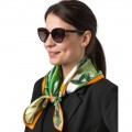 Шейный платок Laura Palanti "Лисята в лесу" зеленый/оранжевый