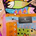 Шёлковый шейный платок Laura Palanti "Друзья" мультиколор