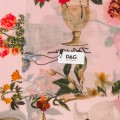 Кашемировый палантин премиум-качества Dolce & Gabbana "Vase of flowers" нежно-розовый