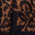 Теплый палантин Laura Palanti "Леопард" коричневый