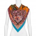 Кашемировая шаль ETRO "Multicolour Oriental Cashmere shawl" голубая